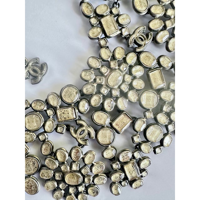 2010 Chanel Necklace Cruise Gripoix Goossens CC Double C Bib Collar Runway For Sale - Image 11 of 12