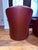 Animal Skin Pair of Vintage Hancock & Moore Burgundy Leather Swivel Lounge Chairs With Matching Ottomans, 1988 For Sale - Image 7 of 18