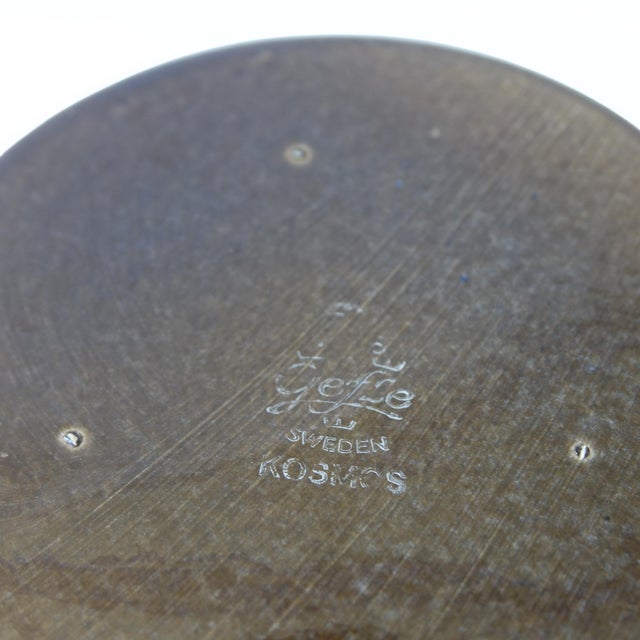 Vintage Kosmos Pot in Blue Glazed Ceramic with Handle and Lid from Gefle, Sweden For Sale - Image 3 of 5