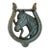 Vintage Cast Iron Horse Head and Horseshoe Door Knocker For Sale