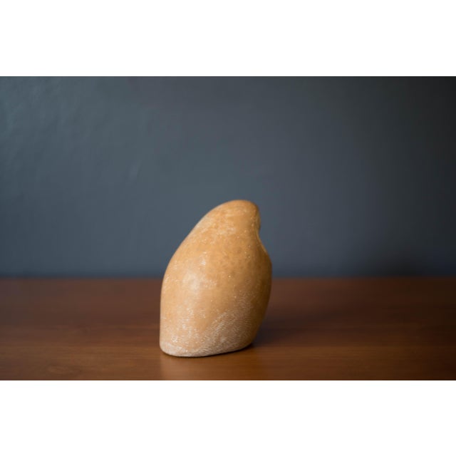 Stone Mid Century Modern Cast Stone Owl Sculpture by Islay Grimes For Sale - Image 7 of 8