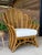 Vintage Sculptural Rattan Fan Back Palm Frond Lounge Chair For Sale - Image 11 of 12