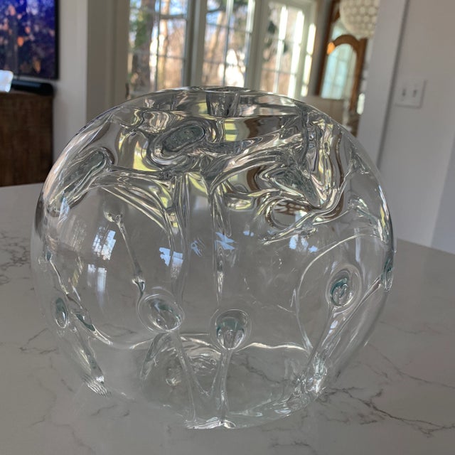 Modern 1980s Peter Bramhall Hand Blown Glass Sculpture