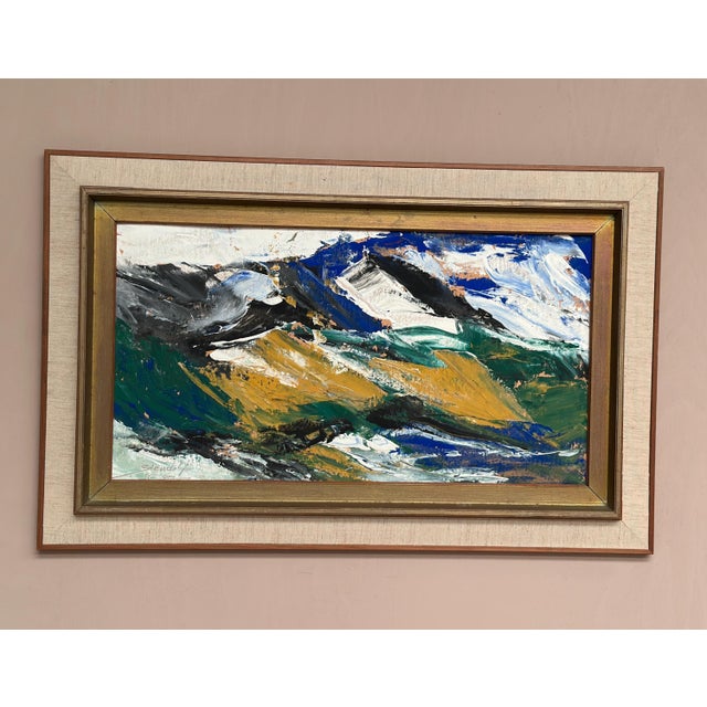 Svendolf Carlsson, Mountains, 1950s, Oil on Board, Framed For Sale - Image 11 of 15
