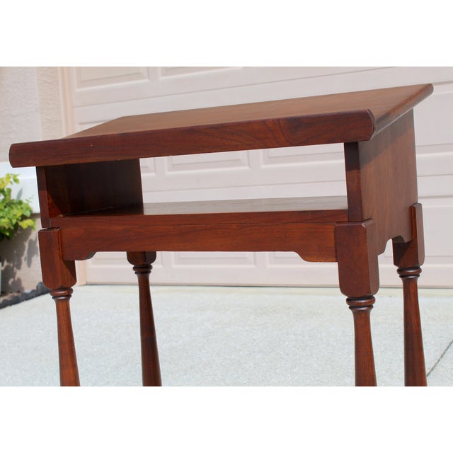 Antique Colonial Revival Walnut Lectern | Bible / Dictionary Stand | Rolling Book or Music Stand | 33” H For Sale - Image 11 of 14