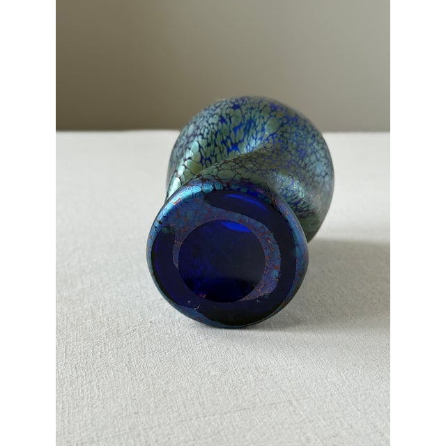 Glass Art Nouveau Vase with Papillon Decor from Loetz Witwe, Bohemia, 1900s For Sale - Image 7 of 11