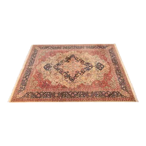 Vintage Hand-Knotted Persian Tabriz Room Size Wool Area Rug