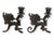 Late 20th Century Pair of Midcentury Cast Iron Dragon Candleholders For Sale - Image 5 of 8