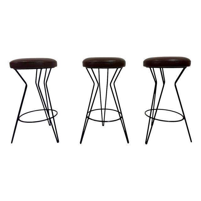 Mid-Century Bar Stools, 1960s, Set of 3 For Sale