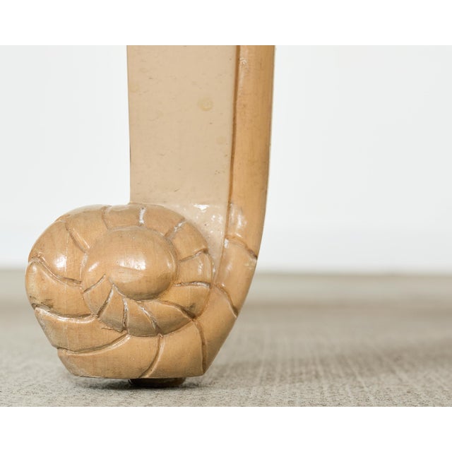 Beige Sally Sirkin J. Robert Scott Travertine Snail Console Table For Sale - Image 8 of 18