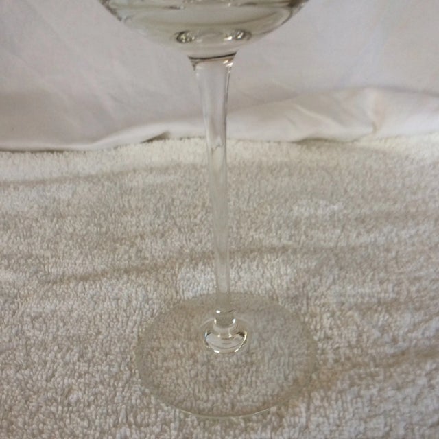 Transparent Tall Platinum Rim Wine Glasses - Set of 6 For Sale - Image 8 of 13