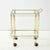 1950s Italian Solid Brass Two-Tier Bar Cart For Sale - Image 4 of 11