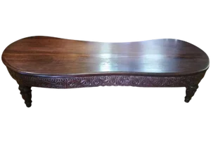 Asian Hand Carved Rosewood Tea Table