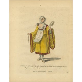 Jefferys, Young Lady of Argentiera Archipelago, 1749, Print For Sale