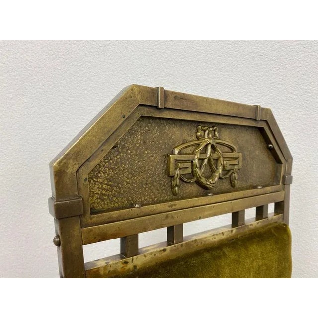 Jugendstil Brass Chair, 1890s For Sale - Image 5 of 9