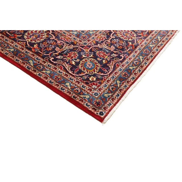 Kashan Rug in Virgin Wool For Sale - Image 5 of 11