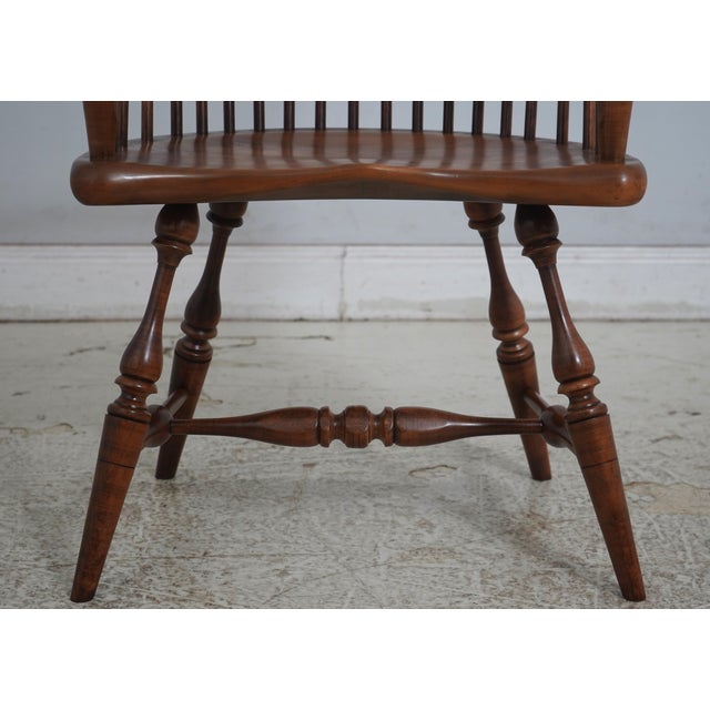 Frederick Duckloe High Comb Back Windsor Chair Oak & Maple Woods For Sale - Image 12 of 18