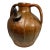 19th Century Antique French Orange Glaze Terracotta Pottery Mélard Walnut Oil Jug For Sale