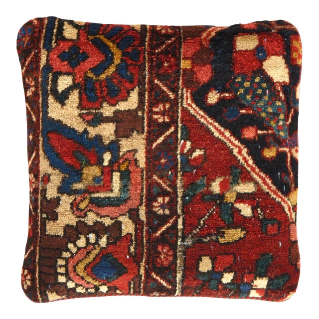 Pasargad Vintage Hand Knotted Farahan Rug Pillow For Sale