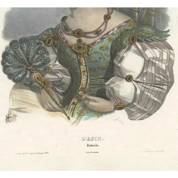 Lemercier, Costume Illustration of Asia, 1840, Print For Sale - Image 4 of 5