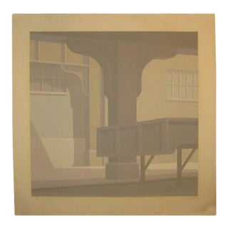 1976 New York City Nyc Subway Abstract Geometric Silkscreen by Saul Chase For Sale