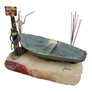 1970s Mario Jason Contemporary Original Brutalist Boat Sculpture Hollywood California