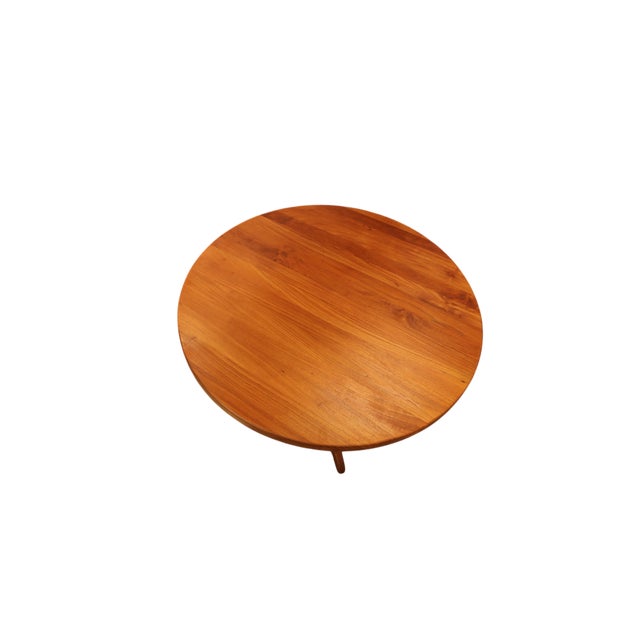 Danish Round Dining Table in Teak with Double Extension Leaves, 1960s For Sale - Image 6 of 18