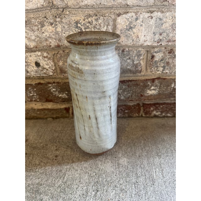 Off-white Off White Ceramic Pottery Vase For Sale - Image 8 of 11