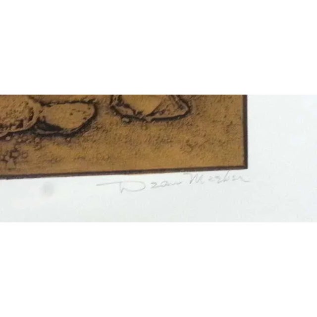 "Ball Court #1" by Dean Meeker Original Limited Edition Intaglio Collagraph Hand signed & titled & numbered by the artist...