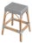 Robias 24.5 in. Seat Height Rectangular Rattan Backless Counter Stool with Footrest, White/Gray Dot / Natural Rattan Frame For Sale