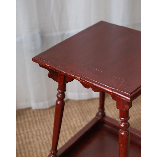 Antique Painted Oak Side Table For Sale In Columbus - Image 6 of 15