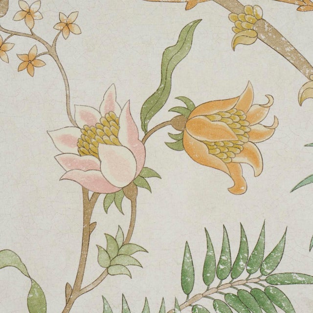 Schumacher Schumacher Arasi Botanical Wallpaper In Petal For Sale - Image 4 of 7