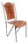 European Brutalist Wrought Iron and Cognac Leather Dining Chair, 1990s For Sale