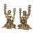 Antique Cherub Ornate Bronze Candelabra Statue Candle Holder Pair Mirror Image Metal Art Intricate Metalwork For Sale
