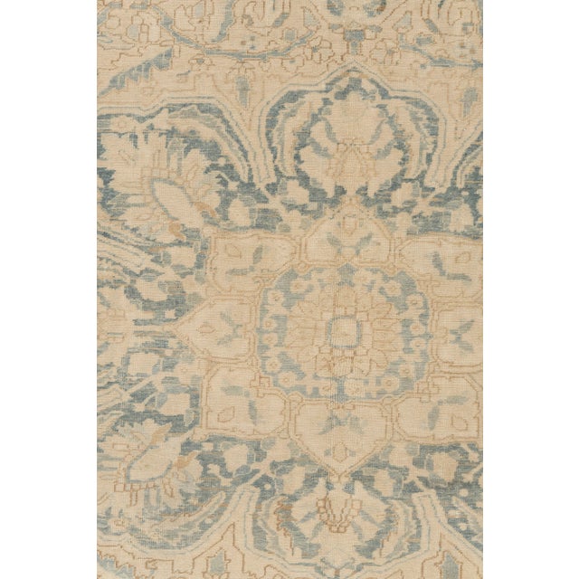 Vintage Circa 1940 Ivory Heriz Hand Knotted Rug, 9'11 X 13'9 For Sale - Image 10 of 10