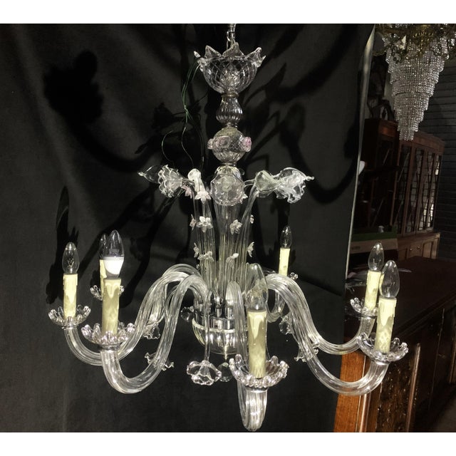 2000 - 2009 Eight-Arm Blown Glass Chandelier, 1990s For Sale - Image 5 of 18