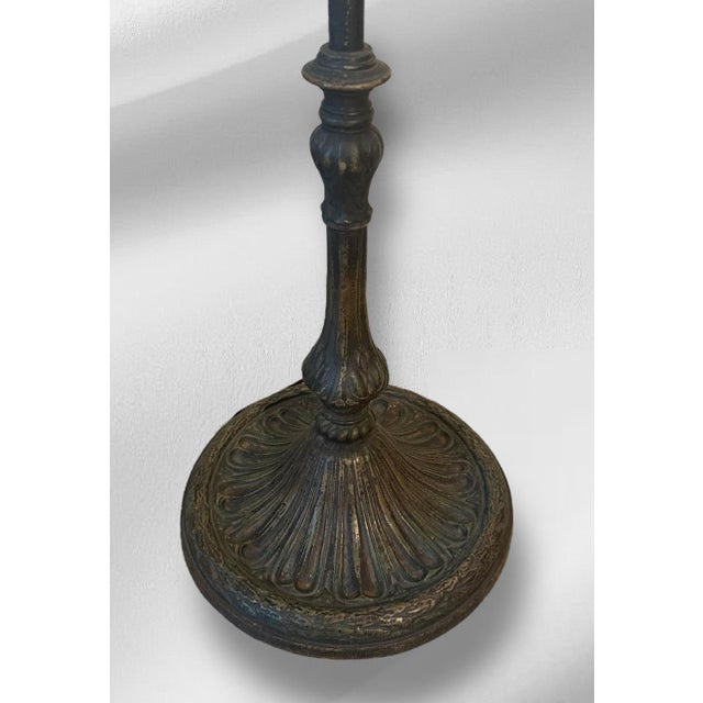 1930s Art Nouveau Floor Lamp With Unique Shade For Sale In South Bend - Image 6 of 6