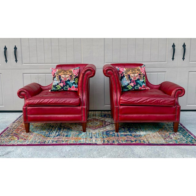 Vintage Lexington Left and Right Leaning Braddock Chairs - A Pair For Sale In Savannah - Image 6 of 12