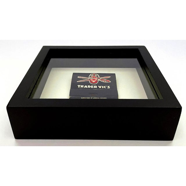 Vintage Framed Matchbook From Trader Vic's in New York City For Sale - Image 4 of 6