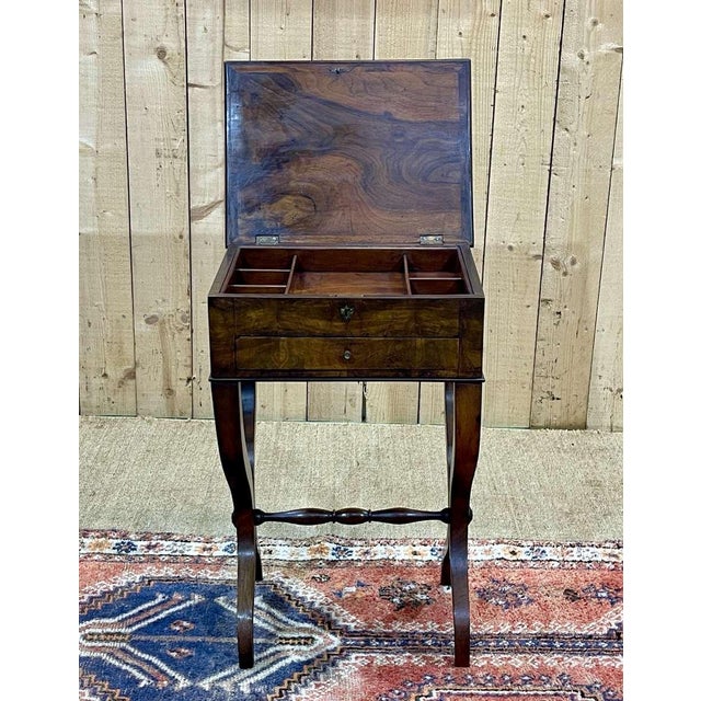 Tan 19th Century Walnut Worktable For Sale - Image 8 of 11
