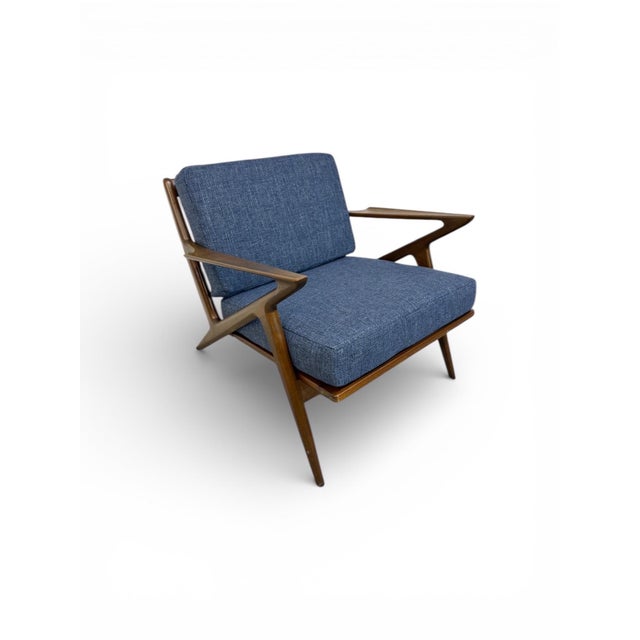 1960s Mid-Century Danish Modern Poul Jensen Selig Walnut "Z" Arm Chairs - Set of 2 For Sale - Image 5 of 9