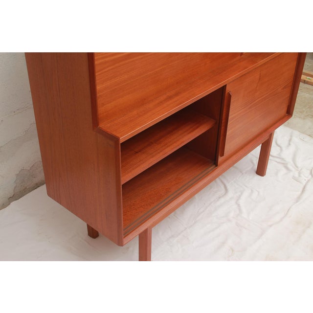 Wood Danish Sideboard with Secretary in Teak, 1965 For Sale - Image 7 of 16