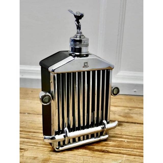 1960s/1970s Rare Rolls Royce Musical Decanter Large Desk Ornament, Rolls Royce Musical Decanter with the “Silver Sprit of...