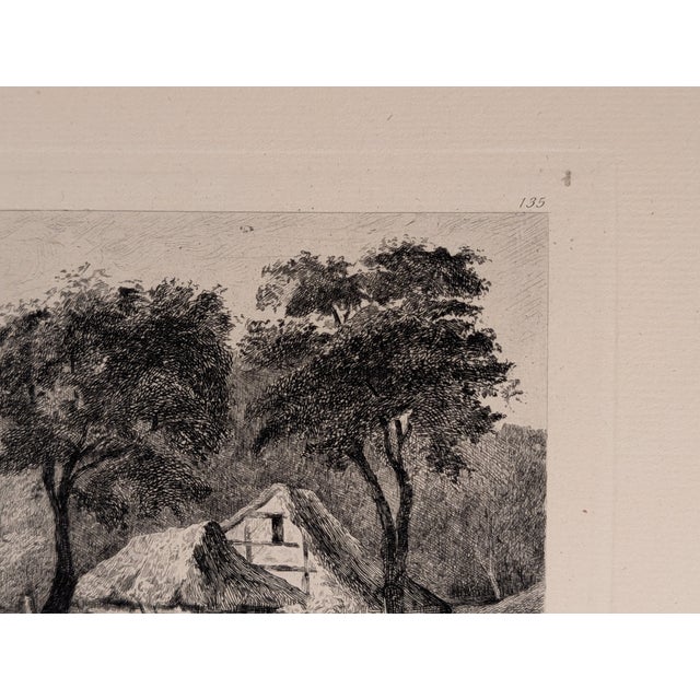 French Late 1800s French Folio Engraving of Countryside For Sale - Image 3 of 8