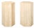 Pair of Mid-Century Modernist Hexagonal Travertine Pedestals For Sale