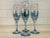 Glass Vintage 1970s Blue & White Glass Champagne Flutes, Set of 4 For Sale - Image 7 of 7