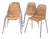 Wicker and Iron Chairs, 1970s, Set of 4 For Sale