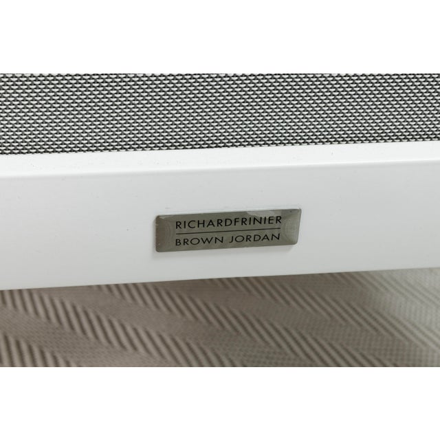 Textile Richard Frinier for Brown Jordan Still Collection Angled Outdoor Sofa For Sale - Image 7 of 8