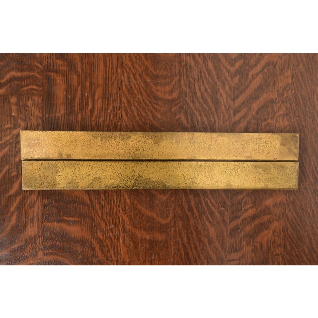 Tiffany Studios New York Zodiac Bronze Doré Blotter Ends With Leather Desk Blotter For Sale - Image 11 of 14