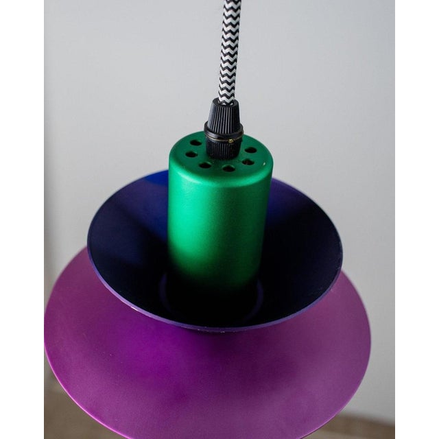 Postmodern Postmodern Aluminum Ceiling Lamp, 1980s For Sale - Image 3 of 11